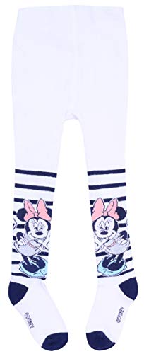 Collants blancs épais pour bébé Motif Minnie Mouse Bleu marine - Blanc - 12-24 mois