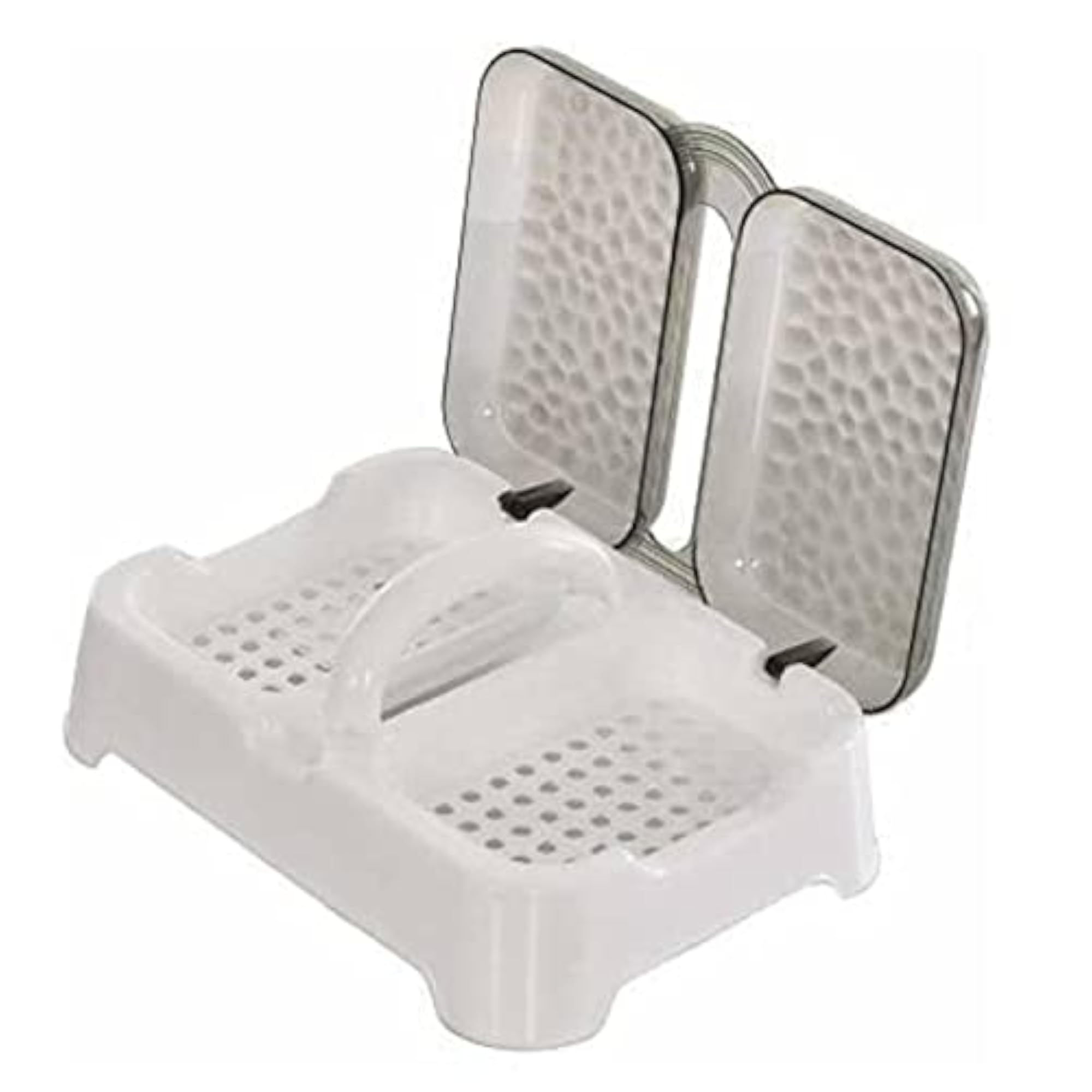 2 in 1 Transparent Plastic Soap Case Holder with Lid, Pack of 2