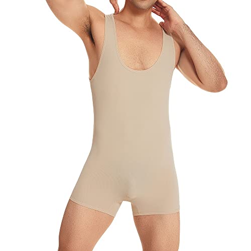 Men Bodysuits Slip Fitness Shapewear Underwear Athletic Supporters Wrestling Singlet Leotard3