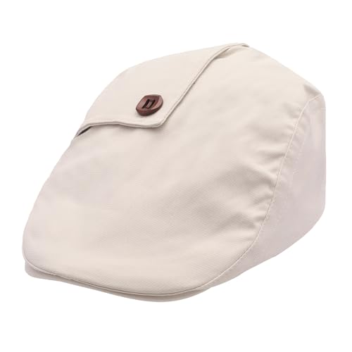 Image of ZLYC Men Cotton Flat Cap Summer Scally Ivy Gatsby Newsboy Beret Driver Cabbie Hunting Hat