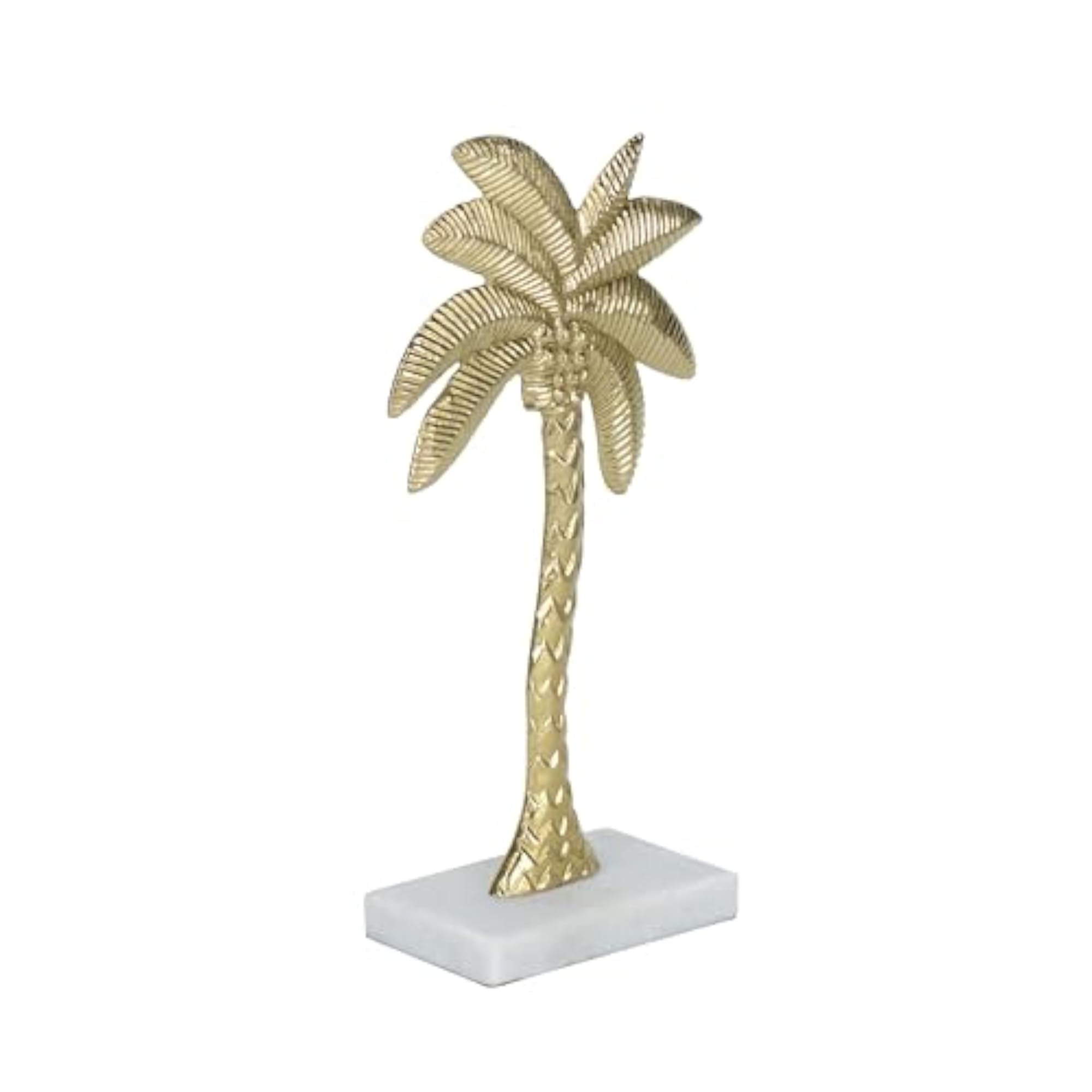 Coastal Gold Decor Palm Tree Sculpture for Home Decor