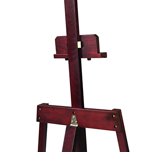 Meeden Art Easel, Painting Easel, Easel Stand For Painting, A-Frame Design Solid Beech Wooden Easel, Holds Canvas Up To 43", Walnut #TOP2