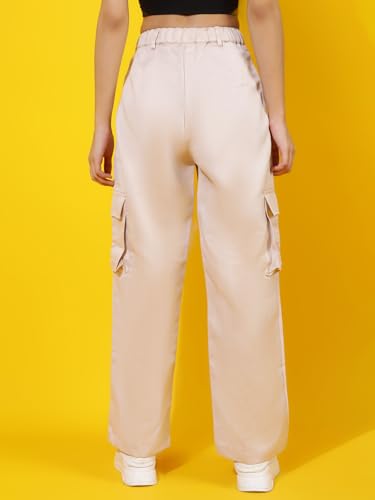 Image of KOTTY Women's High Rise Relaxed || Straight || Joggers Fit Cargo's for Pants || Trousers