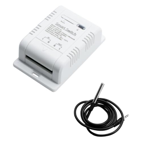 Mcclellanty Interruptor de Temperatura y Humedad Inteligente Tuya Wifi, Monitoreo de Electricidad, Relé de Estadísticas, Sensor de Termostato Inteligente de 16 A