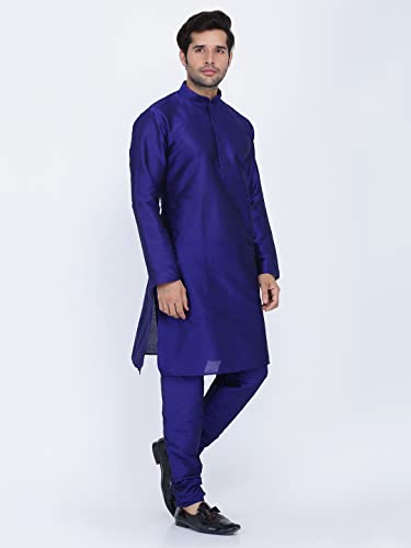Image of Royal Kurta Men's Silk Blend Kurta & Churidaar Pyjama Set