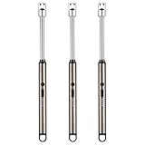 Thecom 電子ライター プラズマライター ロングタイプ 強風で消えない USB充電式Type-C バッテリー残量表示 ガス オイル 不要 点火用 キャンドル 花火 ろうそく アウトドア お香 キャンプ 蚊取り線香 防風