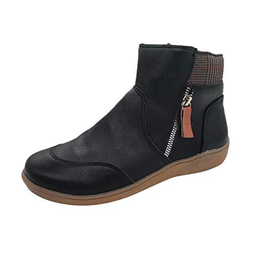 Bottes de neige courtes plates pour femme : finis les pieds froids avec le double zip