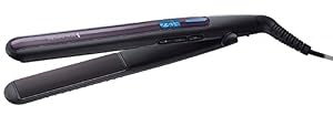Remington Glätteisen Pro Sleek & Curl (abgerundetes Design -ideal zum Glätten & Stylen von Locken und Wellen, hochwertige Ultra-Turmalin-Keramikbesch... LCD-Display, 150-230°C, Haarglätter S6505