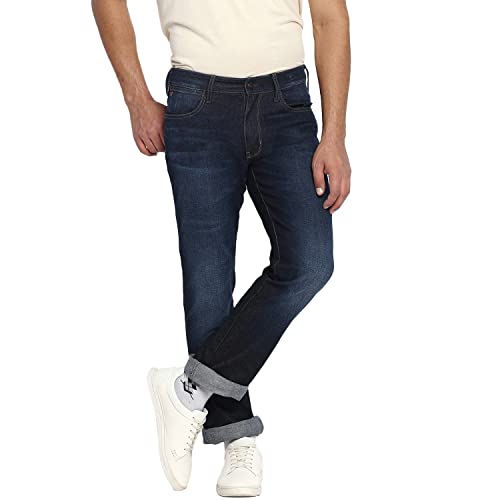Image of Wrangler Men Millard Midnight Blue Regular Fit Jeans