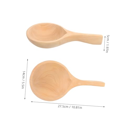 Pala de agua de madera para evitar plásticos al servir líquidos y alimentos secos 8
