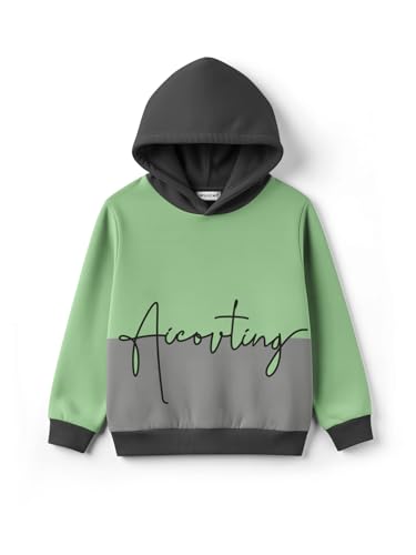 Image of HELLCAT Trendy Colourblocked Cotton Blend Hoodie Sweatshirt for Boys