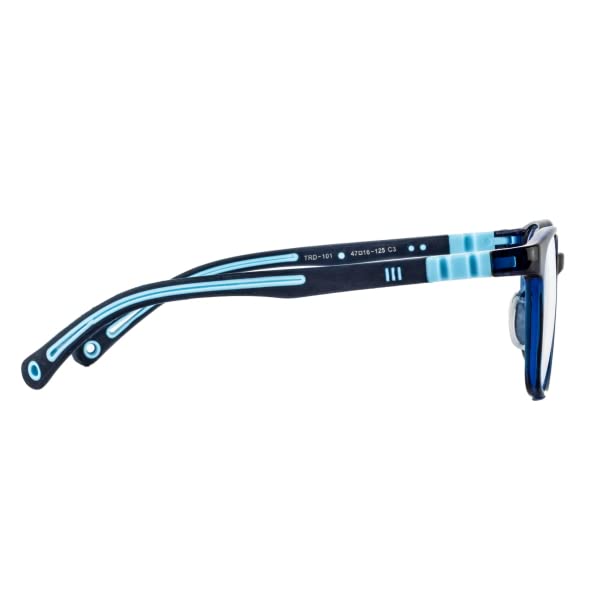 Image of LILPLANET Kids Computer Glasses: Matte Grey Transparent Full Rim Round Kids Hooper Digi Hooper-C3 | Rectangle Frames - TRD-105