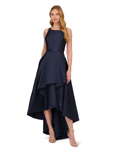Image of Adrianna Papell Womens Mikado High-Low Gown