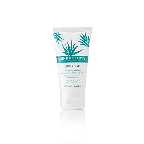 Mind & Beauty Urealoe - Crema reparadora de manos y pies, con Aloe Vera y Urea. Protege, nutre y regenera la piel (50ml)