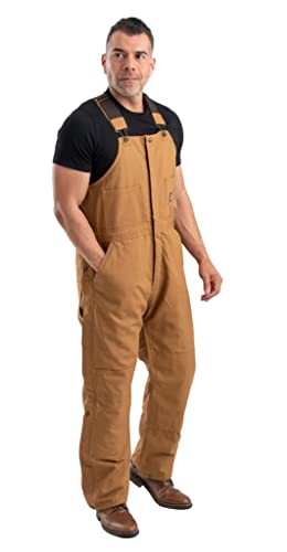 Berne Men's Heritage Insulated Duck Bib Overall, 6X-Large Tall, Brown Duck #TOP2