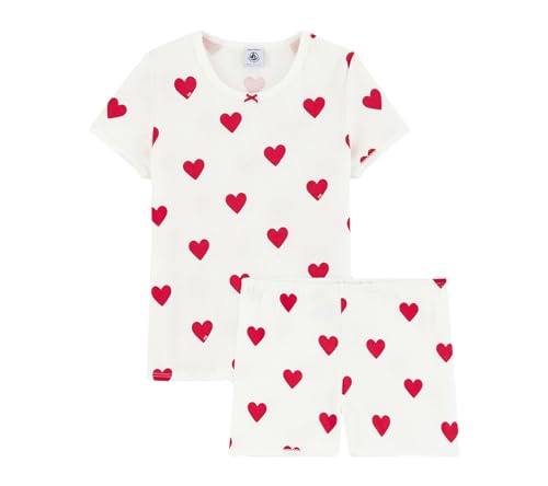 Pigiama corto bambina in cotone motivo cuore - 4