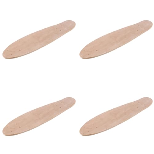 Mokamika 4 unidades 22 vacías monopatín tabla natural 55,5 x 15 cm arce plátano tobogán crucero patinaje individual tabla rocker tabla DIY Decks