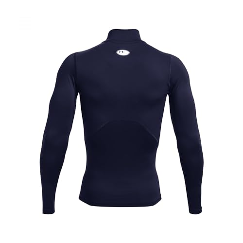 Under Armour Herren HeatGear Armour Mock Langarm T-Shirt, Midnight Navy (410), Large Lange – Ansicht 2