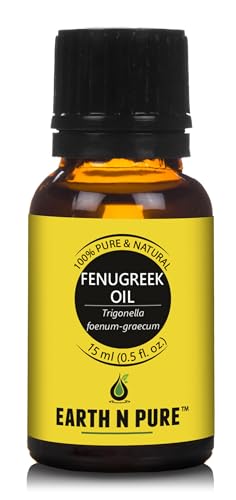 Image of Earth N Pure Fenugreek Seed Oil (Methi Oil) Cold Pressed, Natural and Therapeutic Grade 15 ml