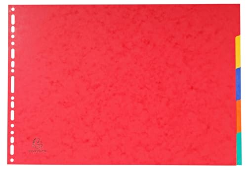 Intercalaires de classement A3 Exacompta carton de 20 intercalaires rigides