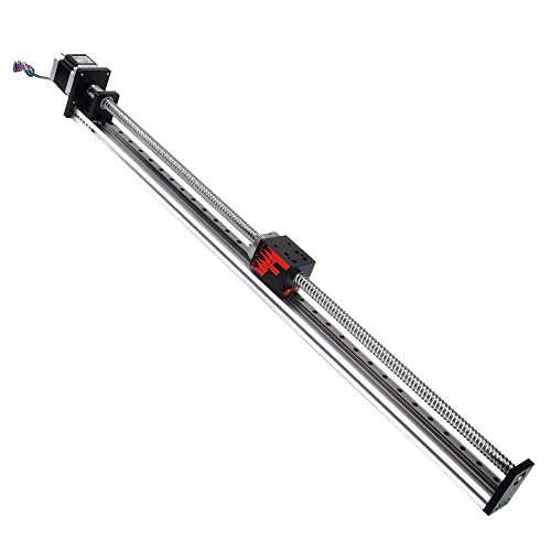 FUYU FSL40 Linear Guide Table Ball Screw Motion CNC Linear Guide Stage Actuator Motorized Nema 23 Stepper Motor[500mm Stroke Work Size]