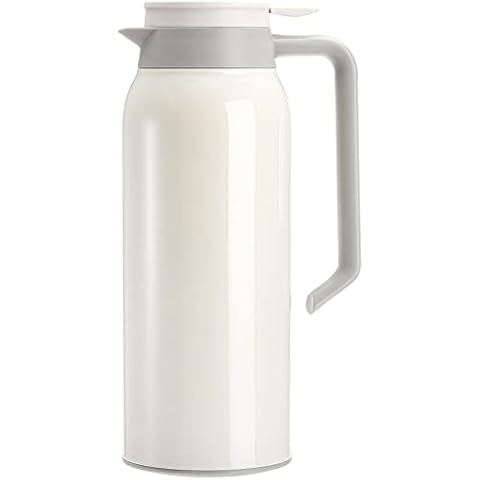Hacaroa 50 Oz (1.5L) Stainless Steel Thermal Carafe, Double Walled Vacuum Coffee Carafe, Heat Retention Dispenser Insulated Water Pitcher for Home, Office, Outdoor and Restaurant Use Cover