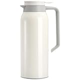 Hacaroa 50 Oz (1.5L) Stainless Steel Thermal Carafe, Double Walled Vacuum Coffee Carafe, Heat Retention Dispenser Insulated Water Pitcher for Home, Office, Outdoor and Restaurant Use