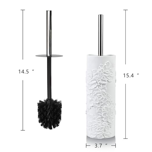 Image of Toilet Brush and Holder Set for Bathroom, Stylish and Durable Cleaning Tool with Modern Design, Compact for Efficient Cleaning