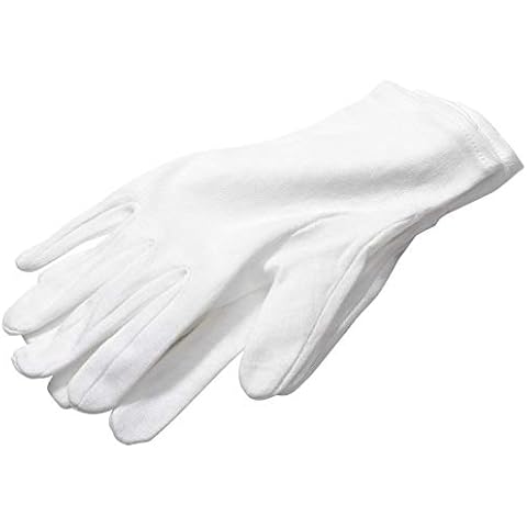 Cotton Gloves for Eczema Soft Hand Cotton Gloves for Dry Hands, Protection for Eczema Waiter Work,One Pair, Large Cover
