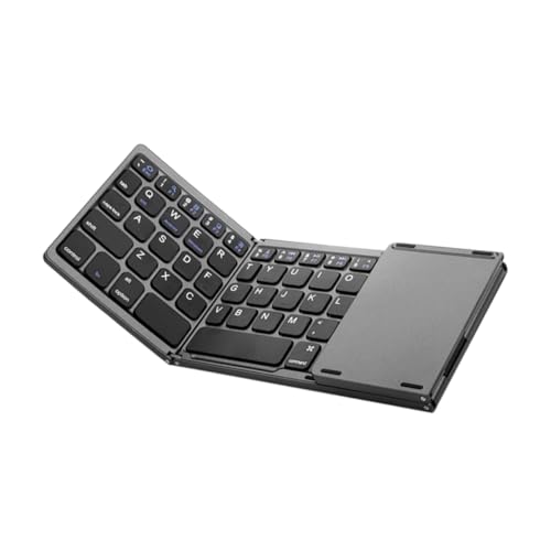Lurrose Teclado Plegable Español Teclado Inalámbrico para Tabletas y Computadoras Abs Resistente Diseño Ultradelgado y Portátil