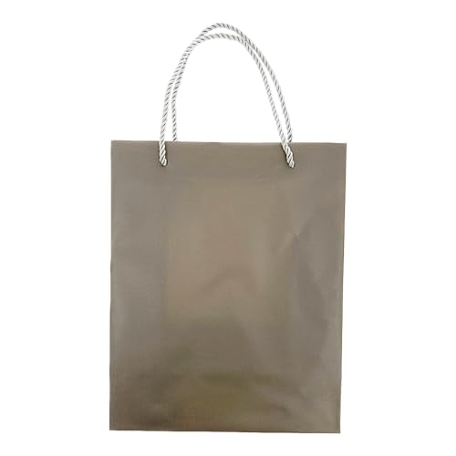 カインズ(CAINZ) PP袋 Mサイズ グレー 26cm 12cm 32cm ラッピング 包装用品 手提げ袋 マチ付き袋