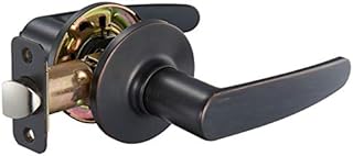 Amazon Basics Straight Door Lever, Passage, Oil Rubbed Bronze