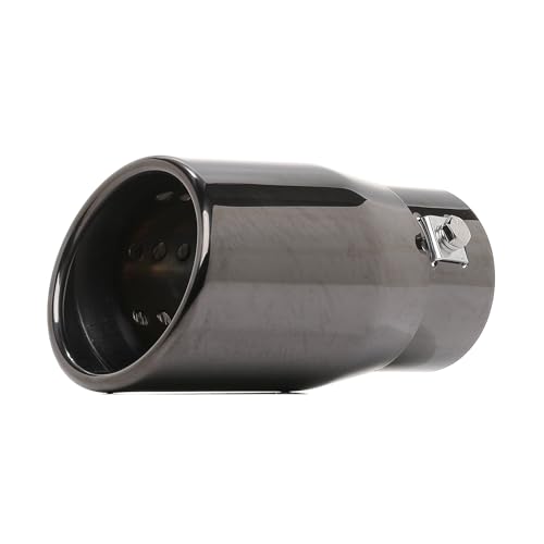 RIDEX 181A0002 Embout D'Échappement Noir Universel - Style Sportif Et Robuste 2,5" à 3" - Look Racing Parfait !