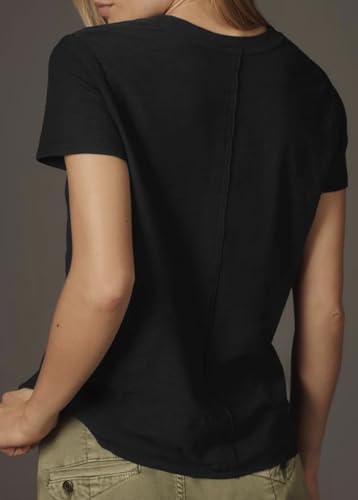 Women's Cotton T-Shirt, Casual Short Sleeve Basic Crew Neck Tee2