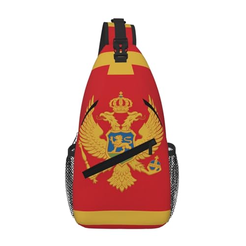 Bolso bandolera unisex con estampado de la bandera de Montenegro en talla única