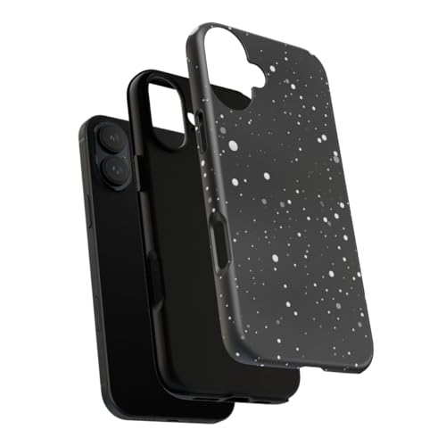 Coque iPhone 16 Plus rigide mate à texture spatiale minimaliste blanche