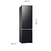 Samsung RB38C607AB1/EF Kühl-Gefrierkombination, 203 cm, 387 l, AI-Kühlschrank mit Gefrierfach, Wifi & AI Energy Mode, Humidity Fresh+, Space Max Technologie, No Frost+, Premium Black Steel