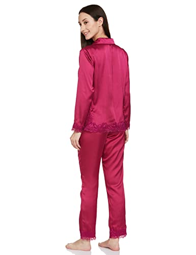Image of Max Women's Solid Polyester Shirt and Elasticated Pajamas