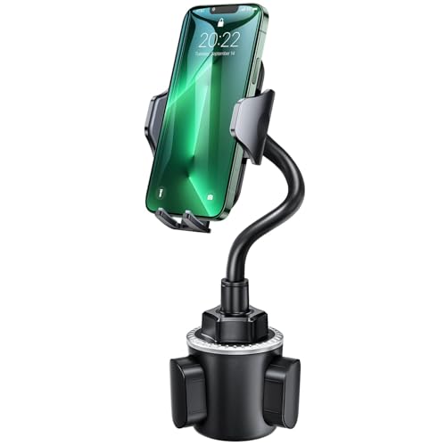 andobil Military-Grade Cup Holder Phone Holder [Solidest Metal Gooseneck] Universal Cup Phone Holders for Your Car Truck Golf 360 Adjustable Cup Holder Cell Phone Mount for iPhone Samsung Google