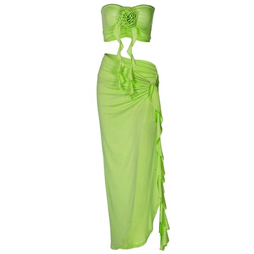 Robe d'été longue pour femme chic et fluide à imprimé floral