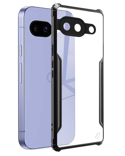 Image of SPAZY CASE Google Pixel 9a Back Cover | Transparent Crystal Clear Hard PC Back Case with TPU Bumper, Drop Protection Case Cover for Google Pixel 9a 5G