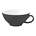 Seltmann 001.744646 Coup Fine Dining - Servizio da 6 tazzine da tè in porcellana, rotonde, colore: antracite, 57273 antracite tinta unita, 0,14 l, diametro 10,2 cm, altezza 4,3 cm