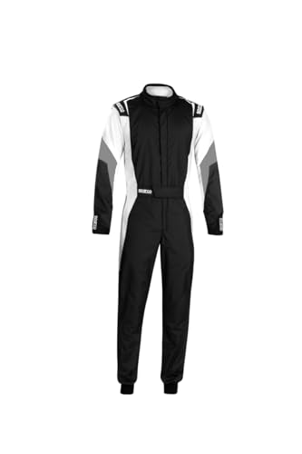 Sparco Men's Suit (Black/Grey, Large)