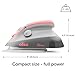 oliso M3Pro Project Steam Iron with Solemate – 1000W Ceramic Soleplate Iron and LED Light for Sewing, Quilting, Crafting, and Travel – Coral