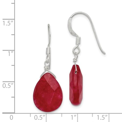 Boucles d'oreilles argent 925 et jade rouge de qualité supérieure