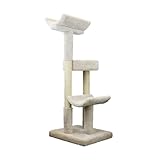 Prestige Cat Trees 130077-Beige Double Scratching Post Cat Tower Tree