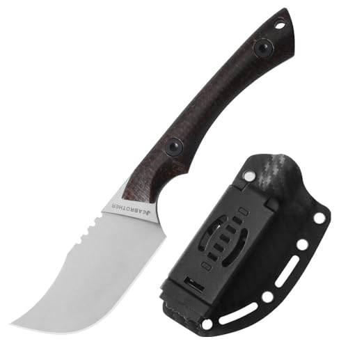 JEABROTHER DC53 Cuchillo de hoja G10 Mango, Herramienta EDC, Camping de senderismo, Cuchillo fijo (Modelo H)
