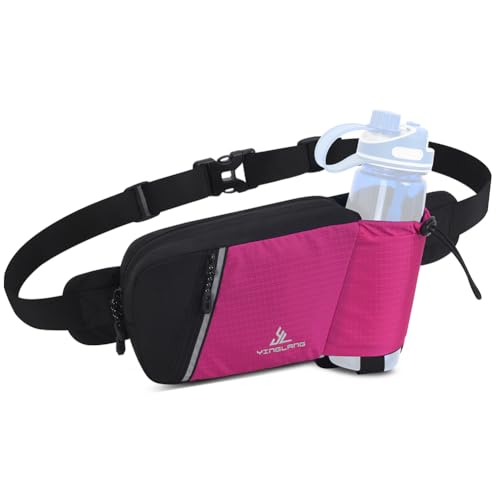 Marsupio per bottiglia dacqua regolabile per corsa escursionismo viaggi marsupio rosa M alla moda