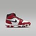 Jordan 1 Mid Little/Big Kids' Cleats (HF6883-106, White/Gym Red/Black) Size 6