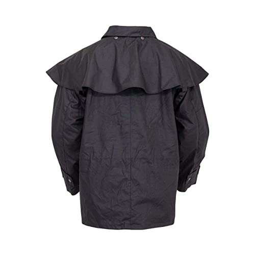 Image of Outback Trading Company Unisex 5008 Bush Ranger Waterproof Breathable Long Sleeve Oilskin Cotton Western Duster Jacket